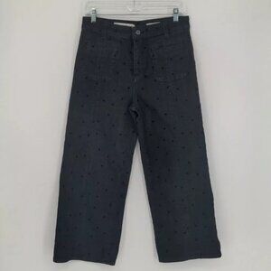 Anthropologie Pilcro Wide Leg Polka Dot Jeans